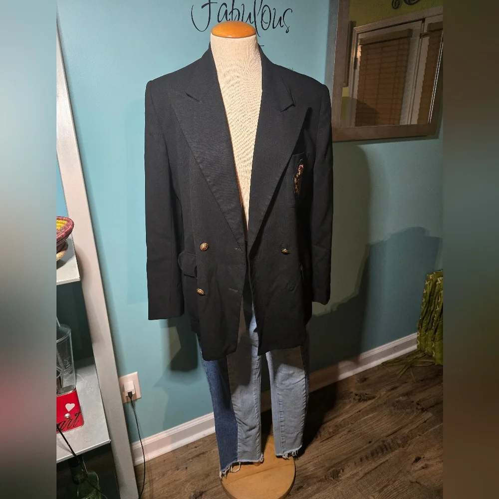 Classic Vintage Ralph Lauren Double-Breasted Crest Blazer